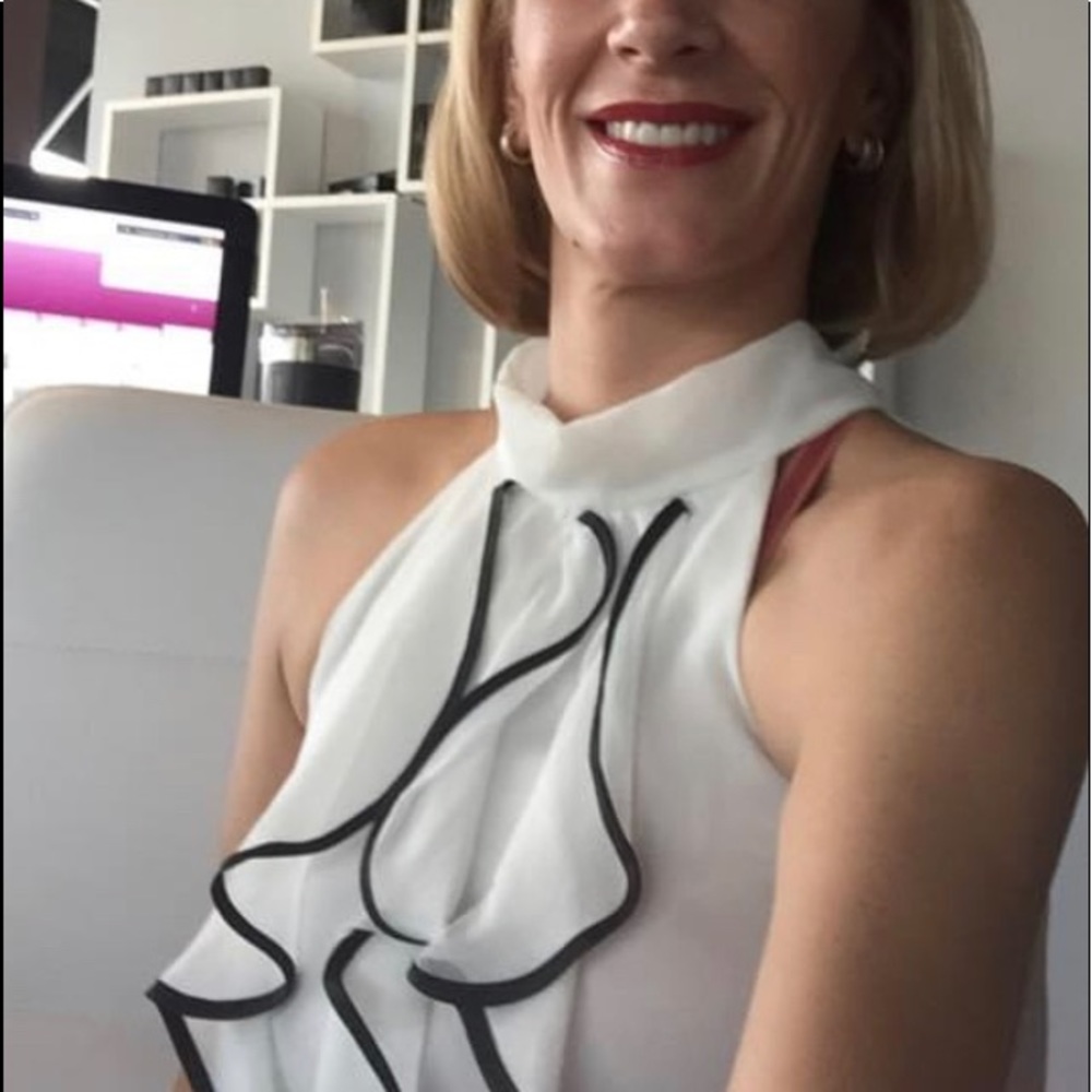 (Iz Byer) tuxedo shirt.